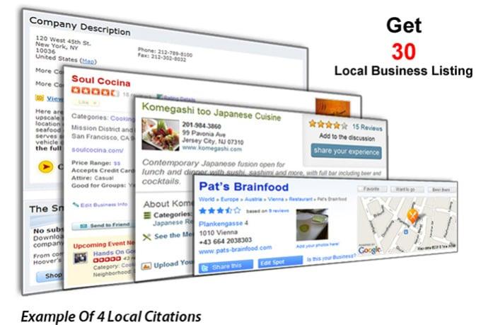 do 30 Local Business Listing or Directory Submission, Manually 