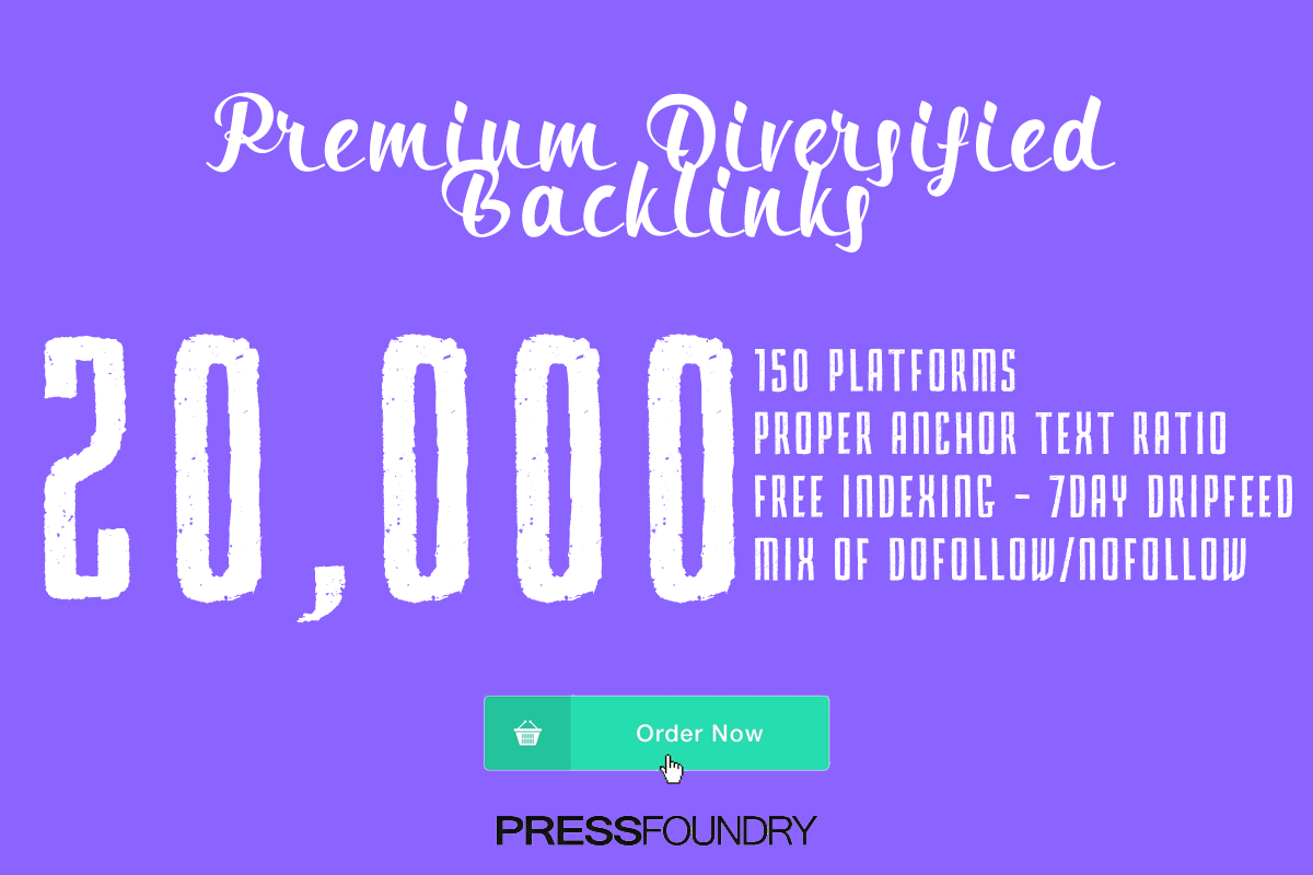 20,000 Premium Diversified Backlinks
