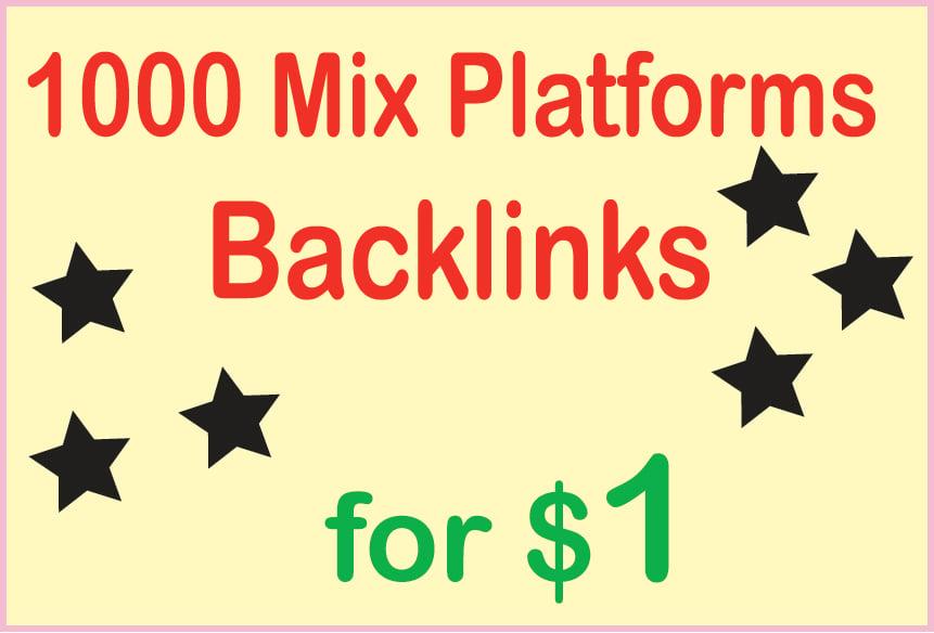 Give You HQ PR 1000 Mix Platforms Backlinks