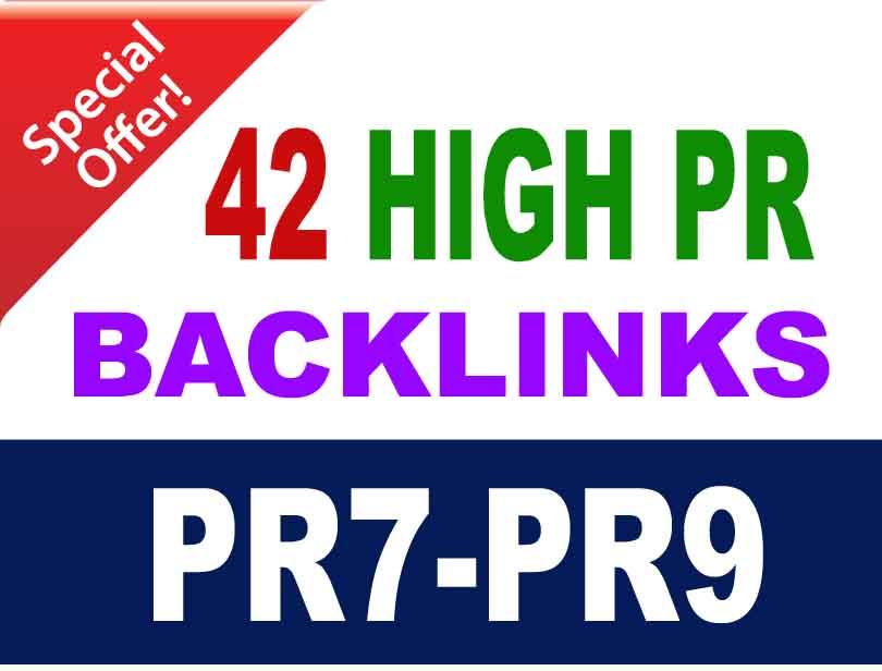 Create 42 Dofollow Powerful Backlinks from PR7-9
