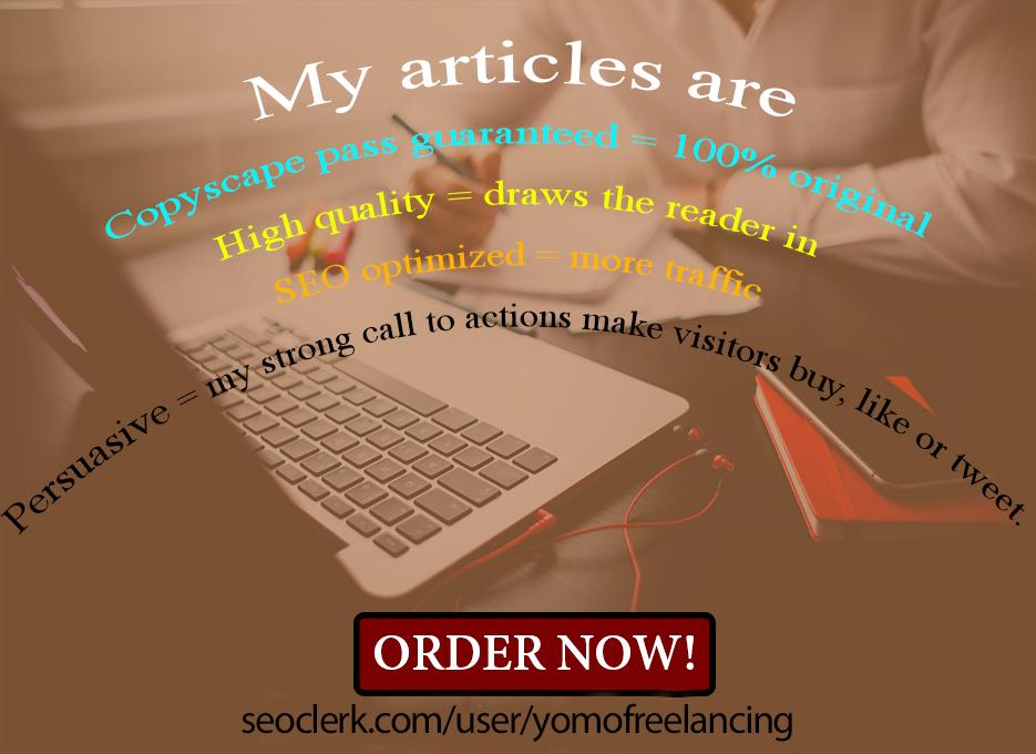 I will write original and effective content upto 1000 words for your website.