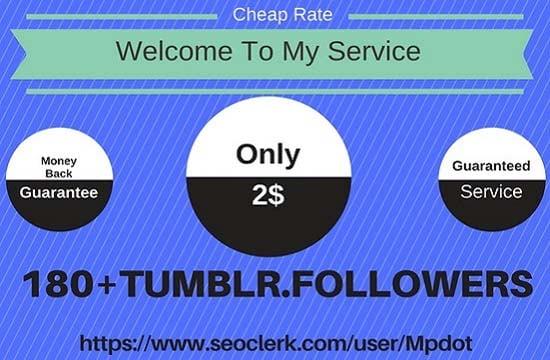 Add You Fast 180+ USA Base Tumblr Followers 