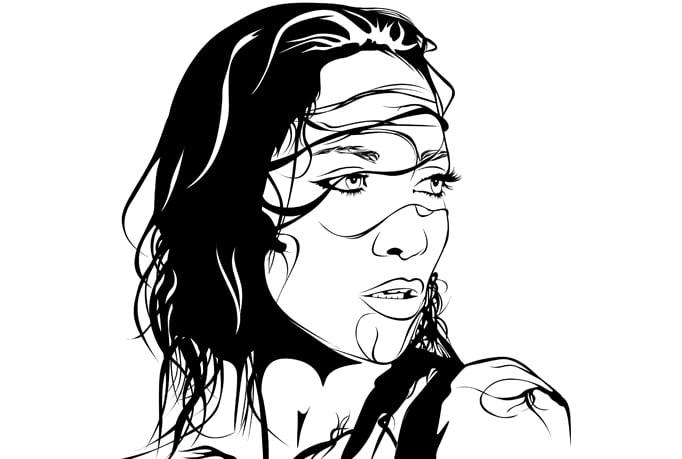 Create a black and white vector