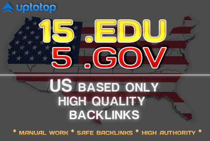 I will make manually 15 edu and 3 gov US Based seo backlinks 