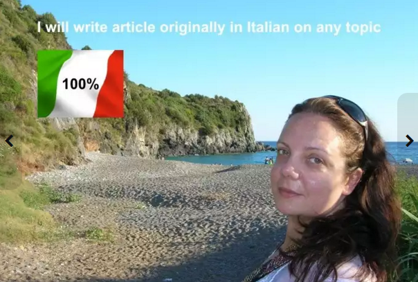 I write article originally in Italian on any topic