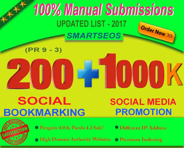 I Will Manually do 200 Social Bookmarking For Any Of Your Links 