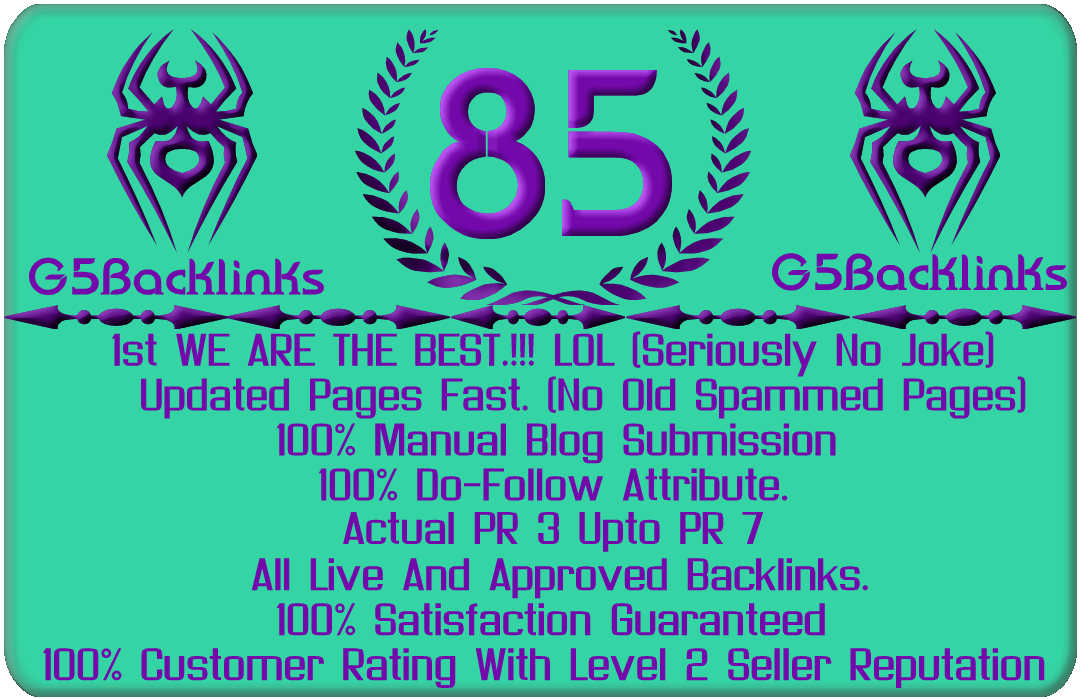 85 Do Follow Blog Comments Pr3 up to Pr7 