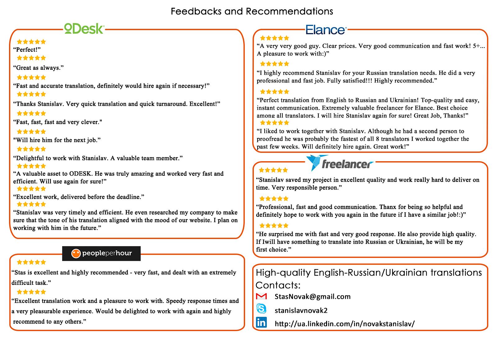 High-quality English - Russian - Ukrainian translations
