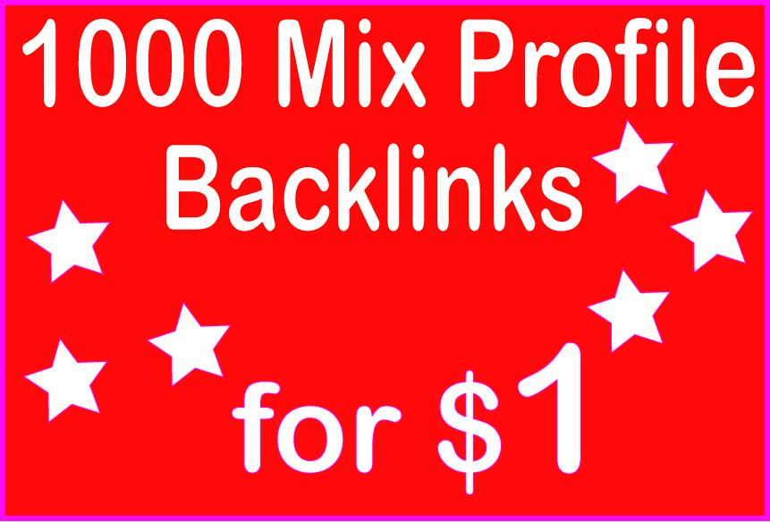 Do 1000 High PR Mix Profile backlinks