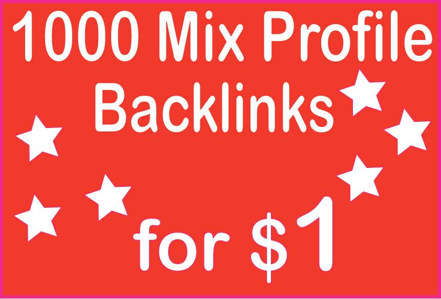 Do 1000 High PR Mix Profile backlinks