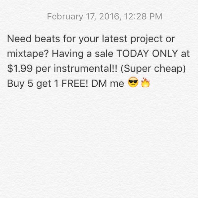 Buy hot beats for a (very) low price!