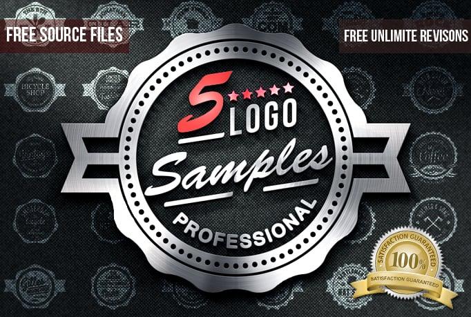 I will do a 5 PROFESSIONAL logos with FREE jpg, psd, ai, and unlimited revisions