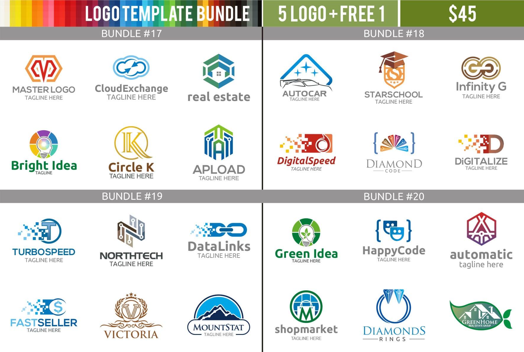 Wide Choice of Logo Templates