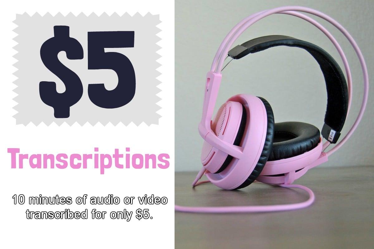 transcribe 10 minutes of audio or video