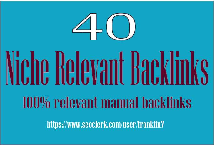 40 High Authority Niche Relevant blogcomments backlinks