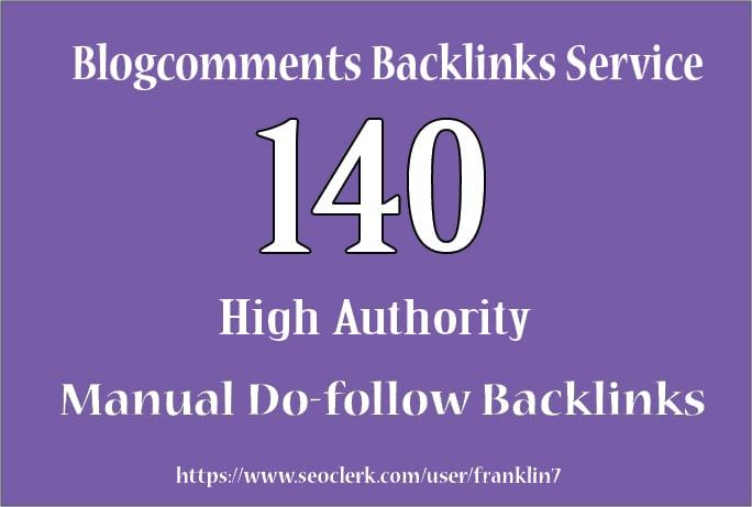 140 High Authority blog comments backlinks