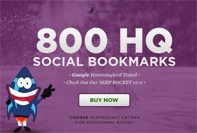 I will add your site to 800 SEO social bookmarks high quality backlinks, rss, ping