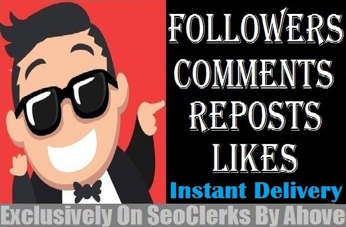 Start Instant Music Sites Followers Or Likes Or Reposls Or Comments