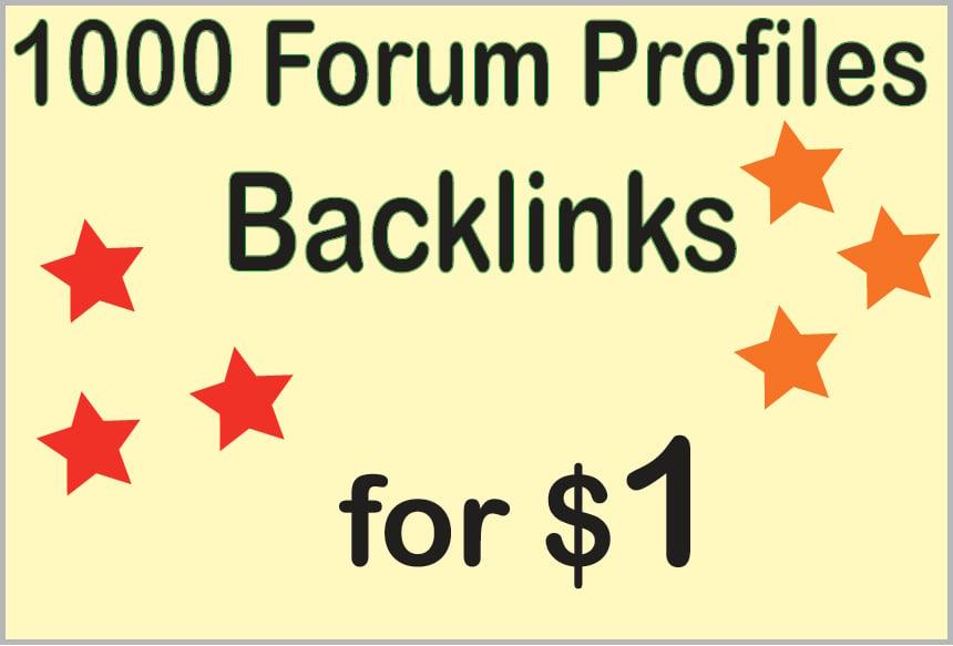 Create over HQ PR 1000 forum profile ​backlinks
