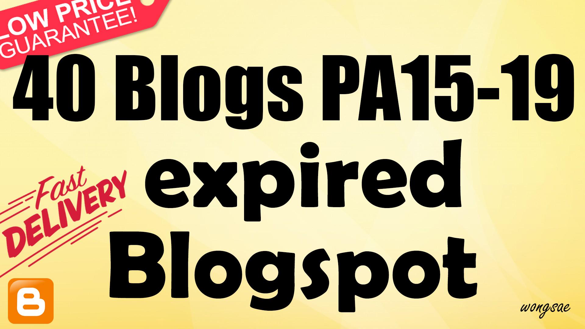 Provide 40 Expired Blogspot PA 10 and above