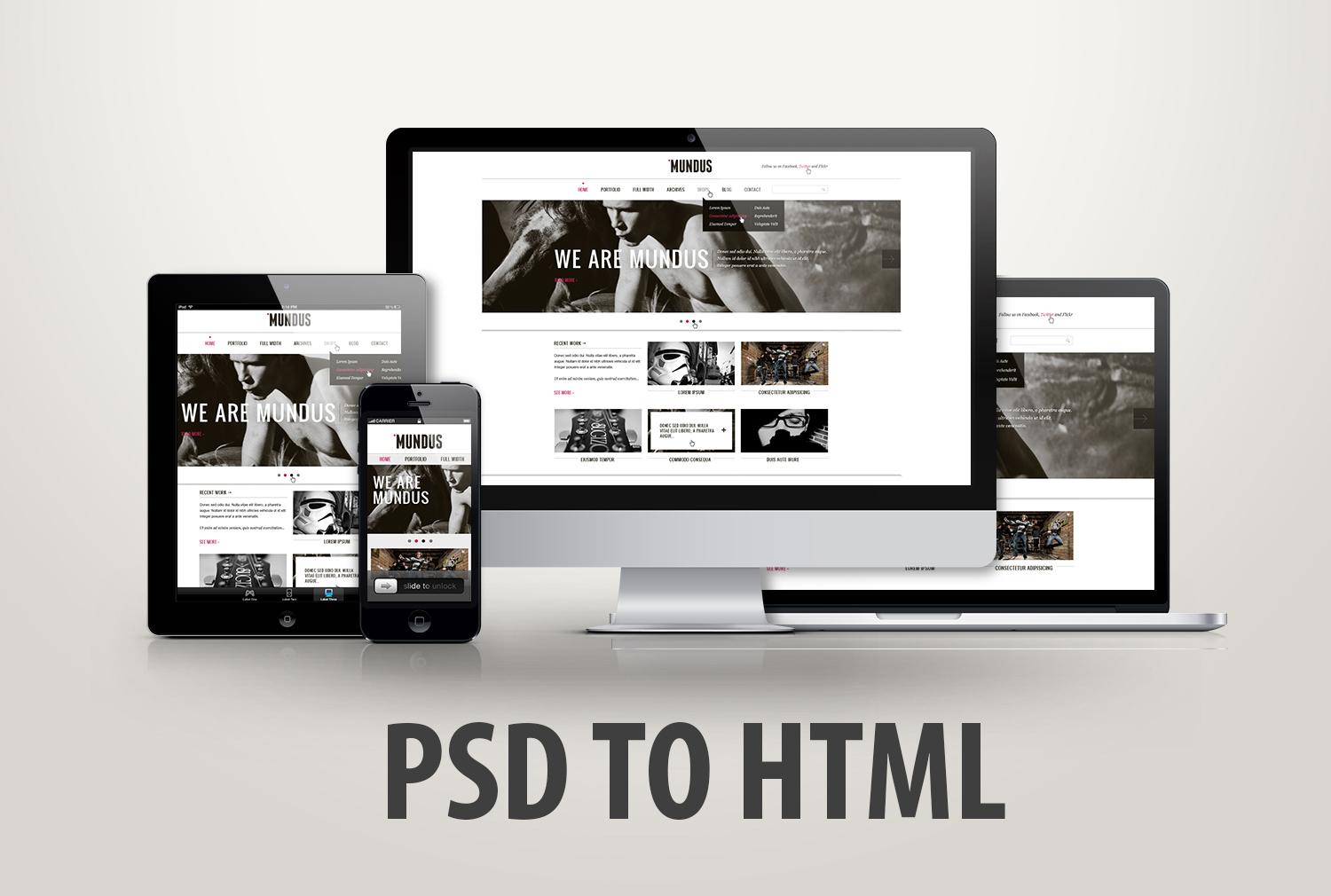 I will code your PSD to HTML and CSS file