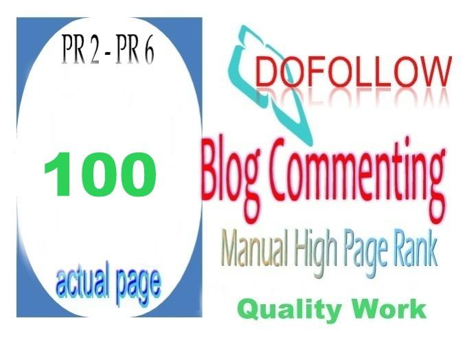 I will do 70 High PR 2 To 6 Blog Comments