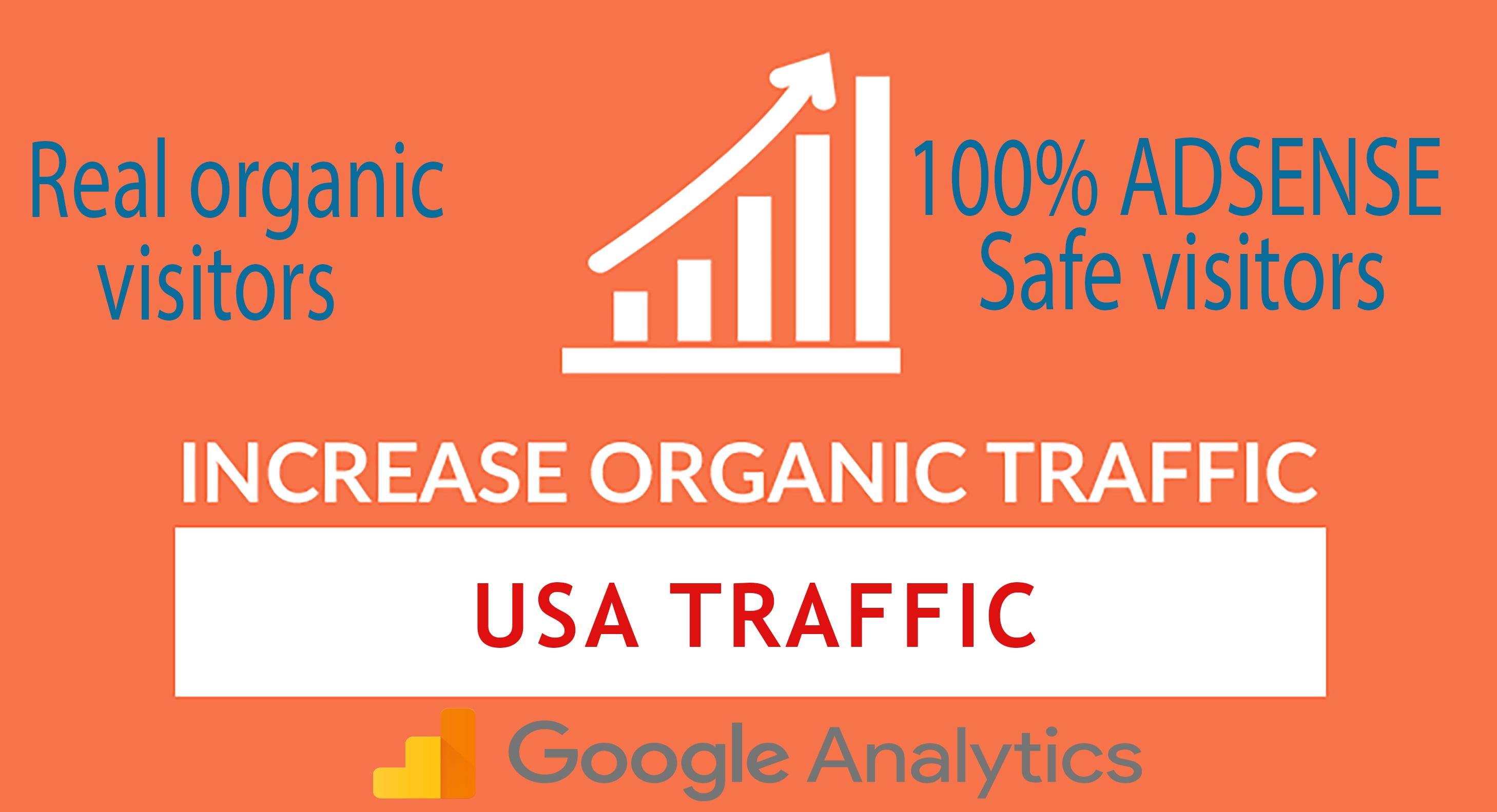 I will send daily USA keyword targeted organic traffic with low bounce rate