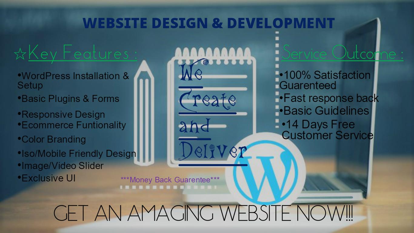 Complete Web Design Package(Install+Customize+Design up to 5 Pages)