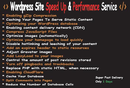 I Wll Speed Up Your Wordpress Site Performance In 12h