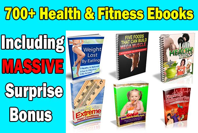 I will over 700 Health and Fitness EBooks with mrr plr