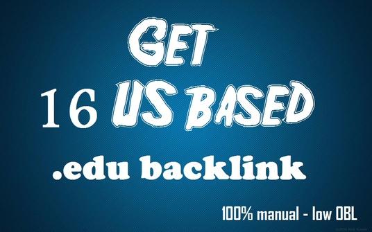 build 16 US based edu backlinks 