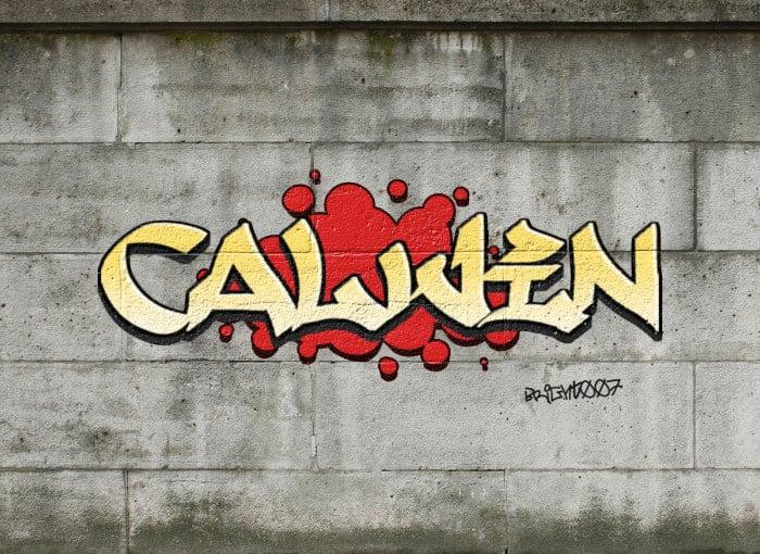 Design your company logo or text on graffiti wall design and street art