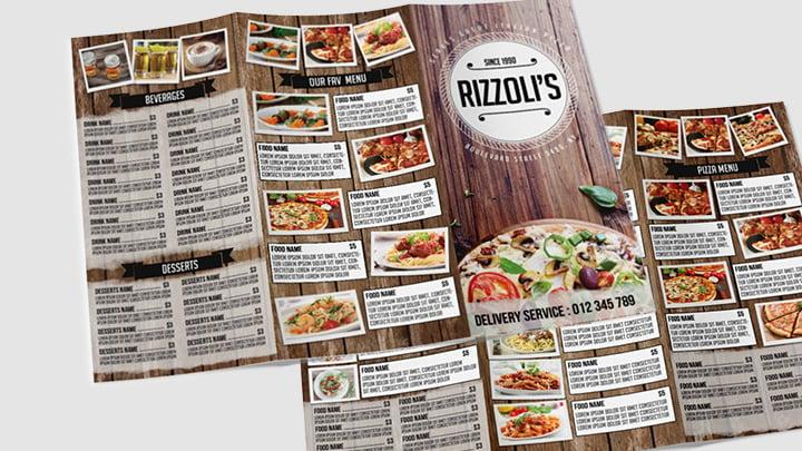 Make GREAT trifold menu for your food business
