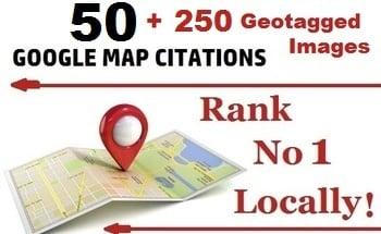 50 Google Map Citations + 250 Geotagged Images for Super Local SEO