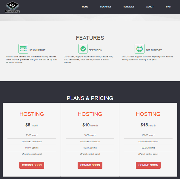 Coming Soon! Cheap web hosting service