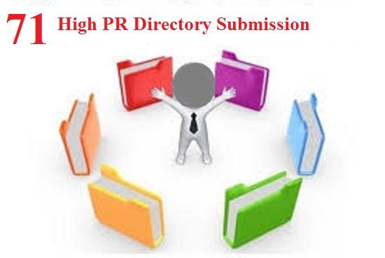 71 High PR Directory submission fast delivery and best service