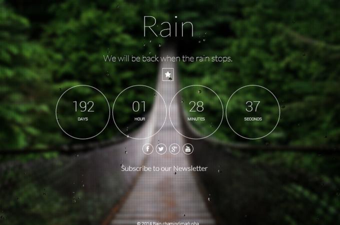 Clean & Responsive Comming Soon Page