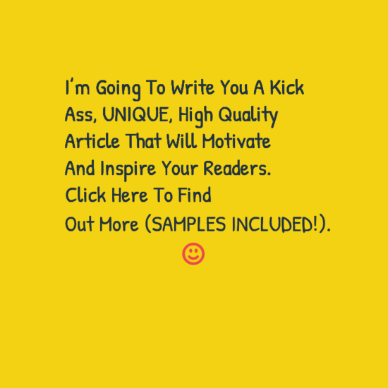 Get a unique, high quality motivational article (500 words)