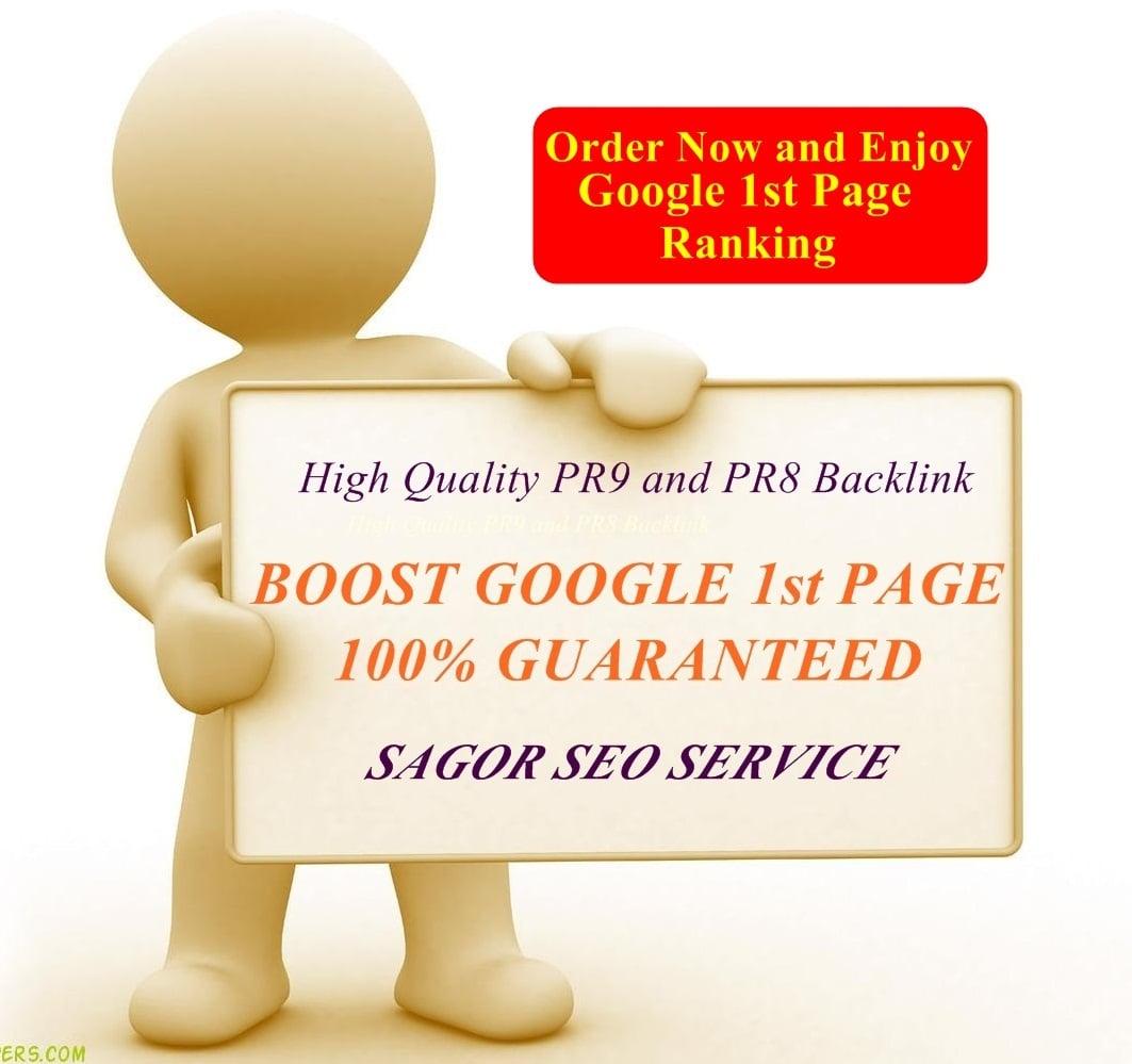 Google 1st Page Ranking with High PR Backlinks 