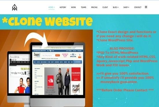 duplicate,clone or copy a website and make it unique