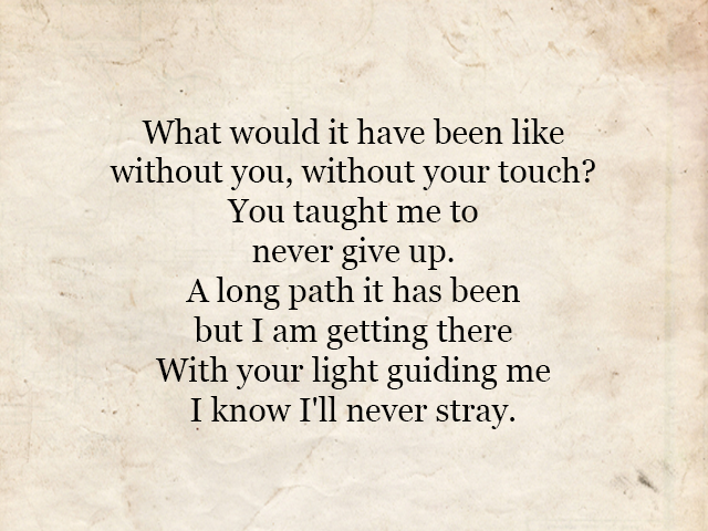 Write a poem for you