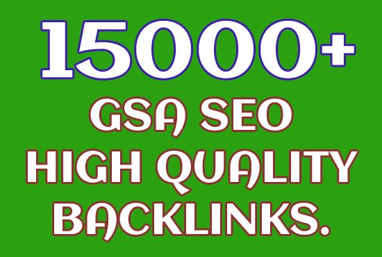 Provide 15000 GSA SEO Backlinks High Quality
