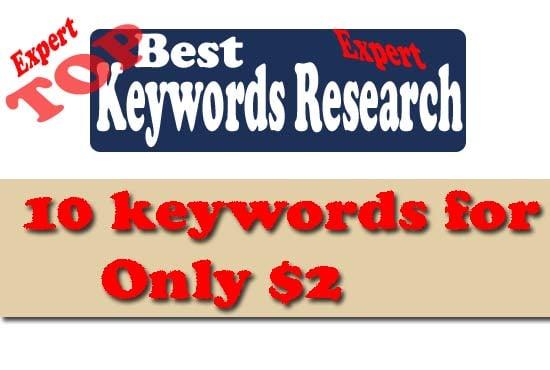 Best Top Ten Keywords Research