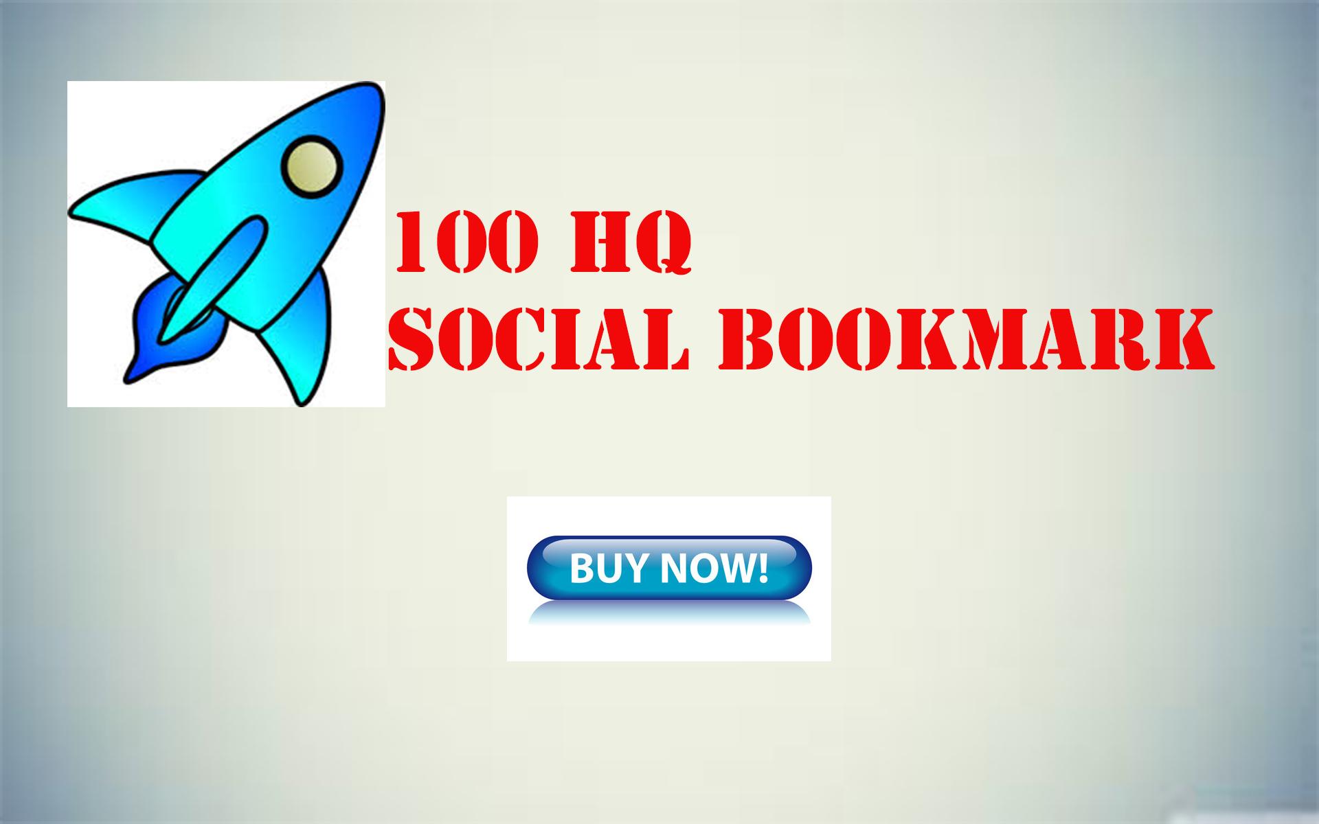  I will add your site to 100 SEO social bookmarks high quality 