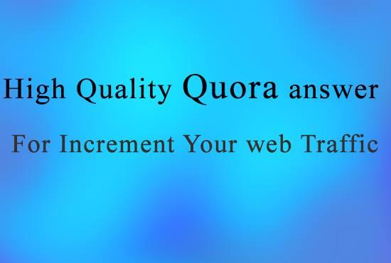 Increase organic traffic to your Site with 20 Quora answers 