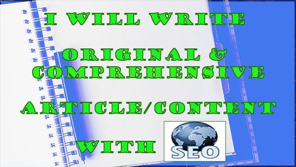 Original & comprehensive article content with SEO (min. 500 words)