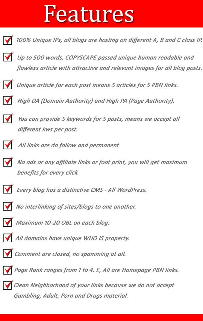 I will create 12 permanent High da pa cf PBN posts on high trust flow