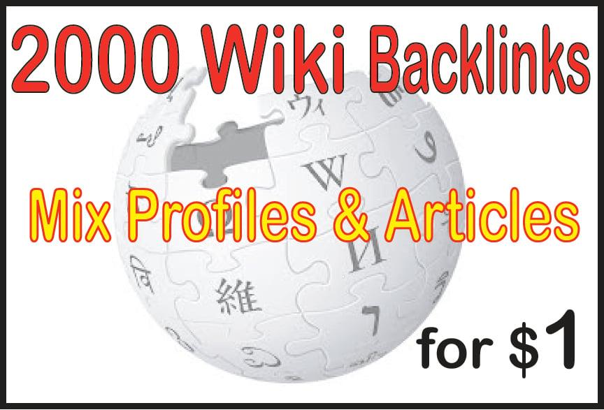 Do 2000 High PR Wiki Backlinks 