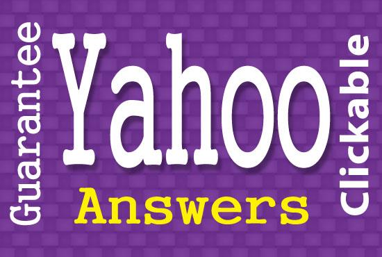 Create your website in 20 Yahoo Answers level 3 with Clickable link