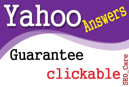 Create your website in 20 Yahoo Answers level 3 with Clickable link